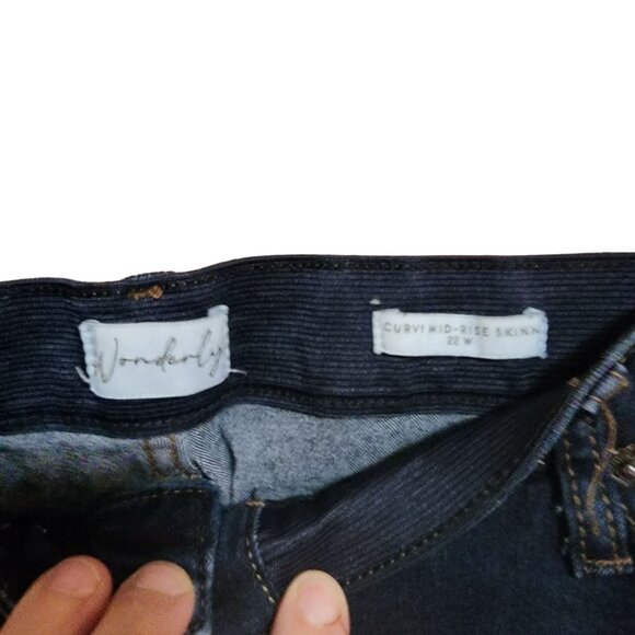 Wonderly Curvy mid rise skinny Comfort waistband Womens Plus size 22W - Picture 3 of 3